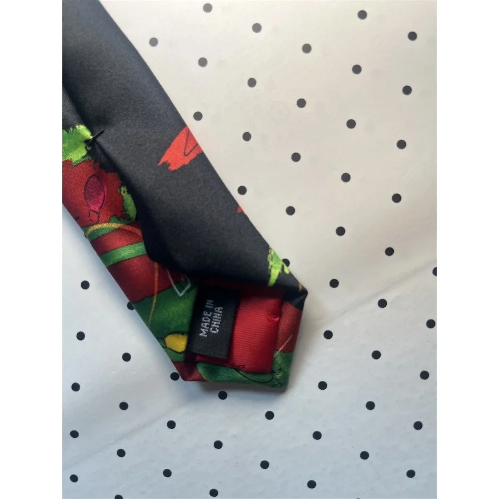 Jerry Garcia Green Tree Collection Christmas Tree Silk Tie Holiday Wearable Art